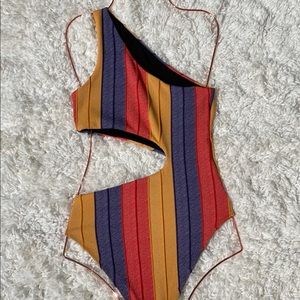 BEACH RIOT ASYMMETRICAL CELINE ONE PIECE SMALL